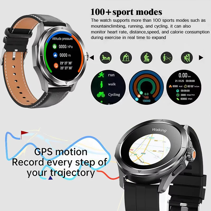 New For Xiaomi S4 Ultra Outdoor Sport Men HD AMOLED Display GPS Track Altimeter Heart Rate Bluetooth Call Waterproof Smart Watch