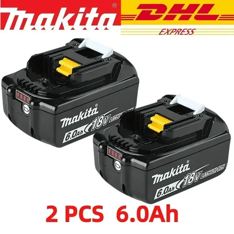 DHL Ship With Charger BL1860 Rechargeable Battery 18V 6.0Ah Lithium Ion for Makita 18v Battery 6Ah BL1850 BL1880 BL1860B LXT400
