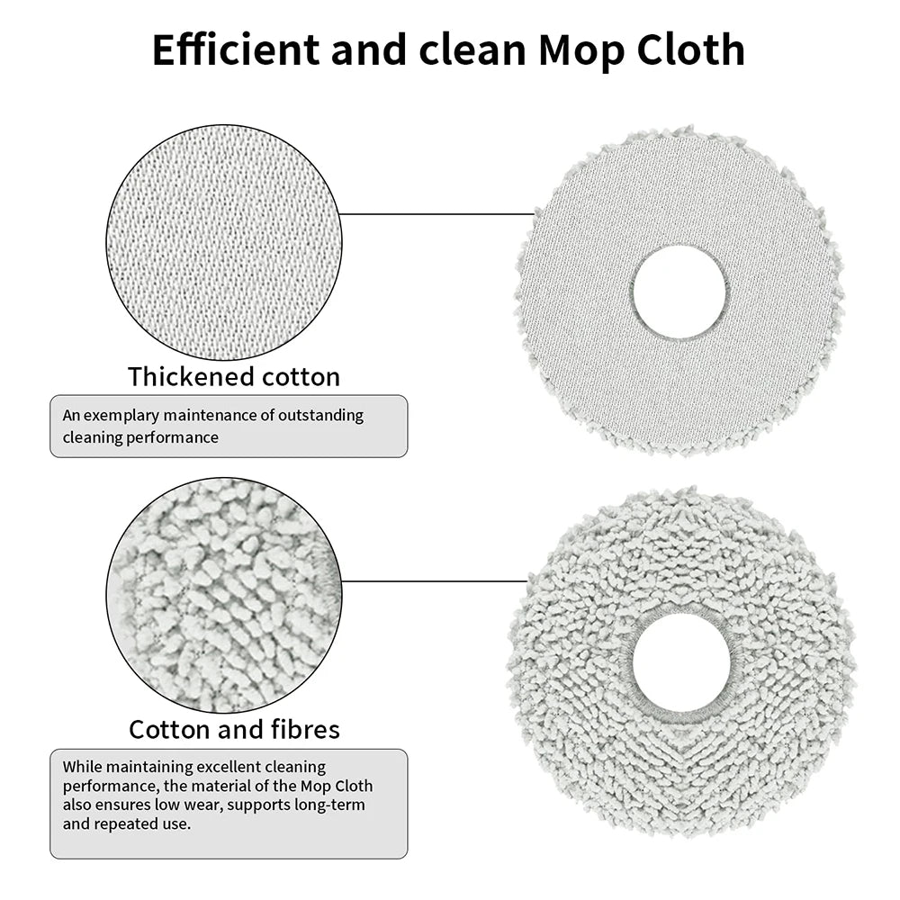 Mop Pads For ECOVACS T30S COMBO\T30S Pro Parts Kit Main Side Brush HEPA Filter Mop Rag Dust Bag Robot Vacuum Cleaner Accessories