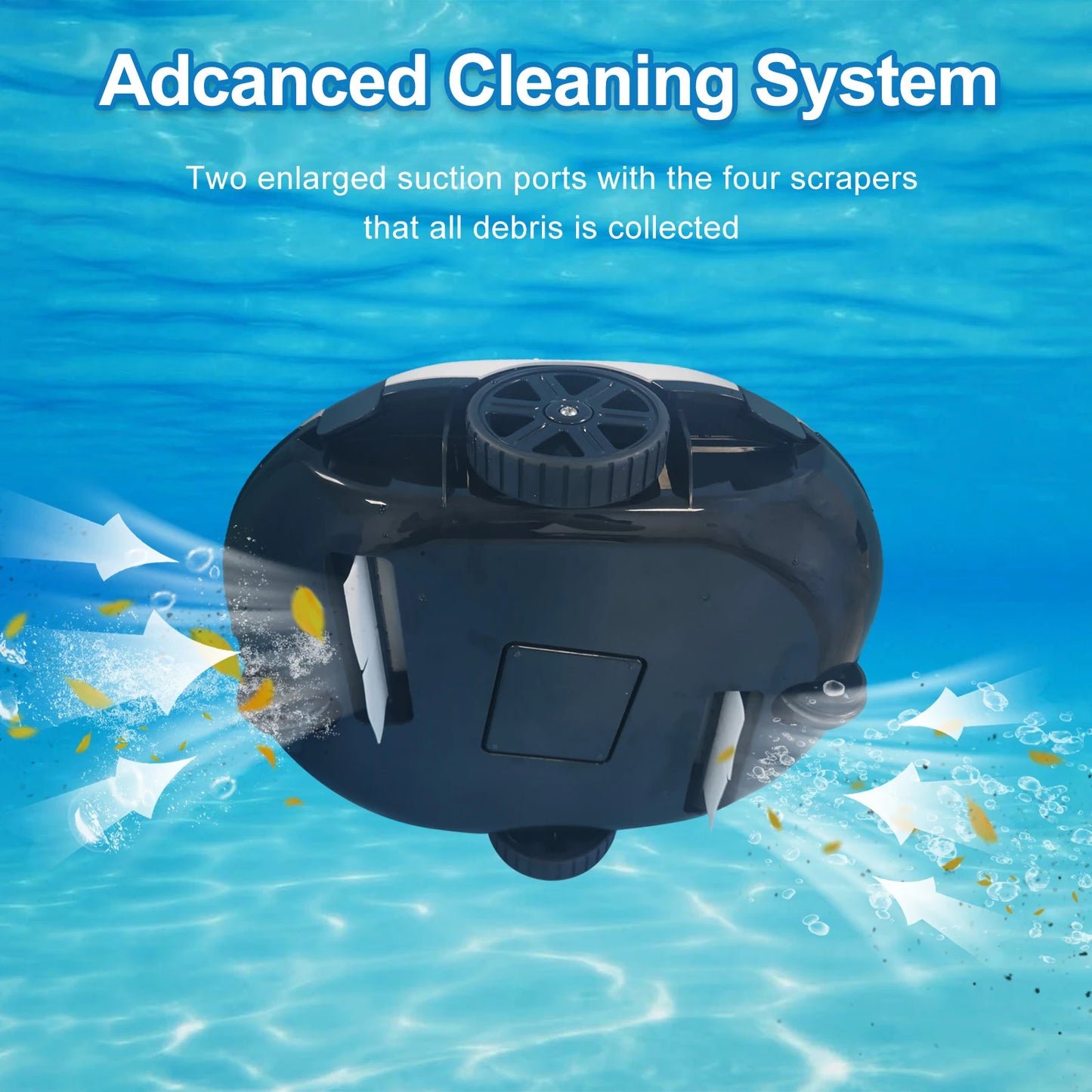 Full Automatic Robotic Pool Cleaner Self-Parking Cordless Pool Vacuum Cleaner Robot For Outdoor Cleaning Tools