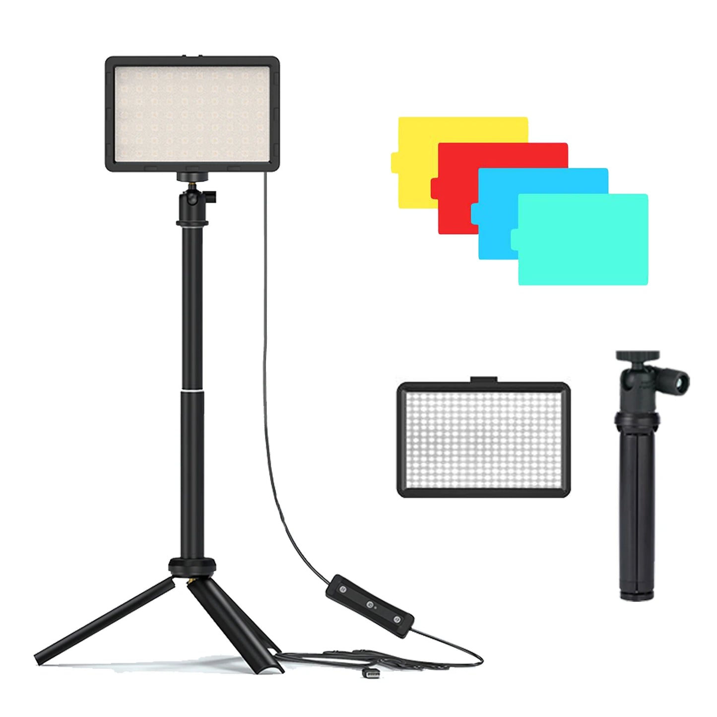Photography LED Video Light Panel Lighting Photo Studio Lamp Kit For Shoot Live Streaming Youbube With Tripod Stand RGB Filters