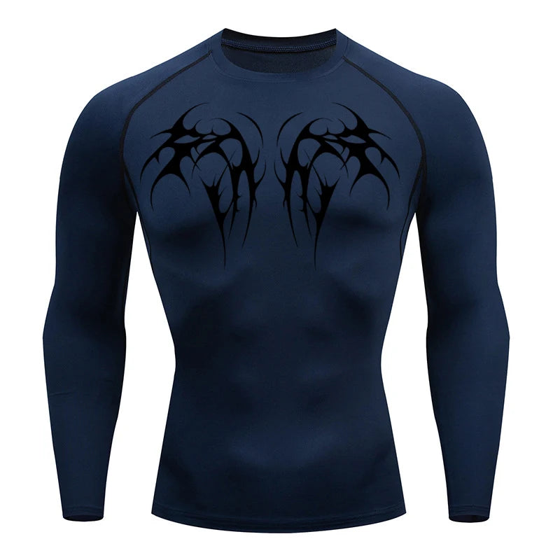 Y2K Men's Turtleneck Compression Shirt Quick Gym Fitness Dry Rash Guard Hight Neck Muscle Athletic Bodybuilding Shirts Cycling
