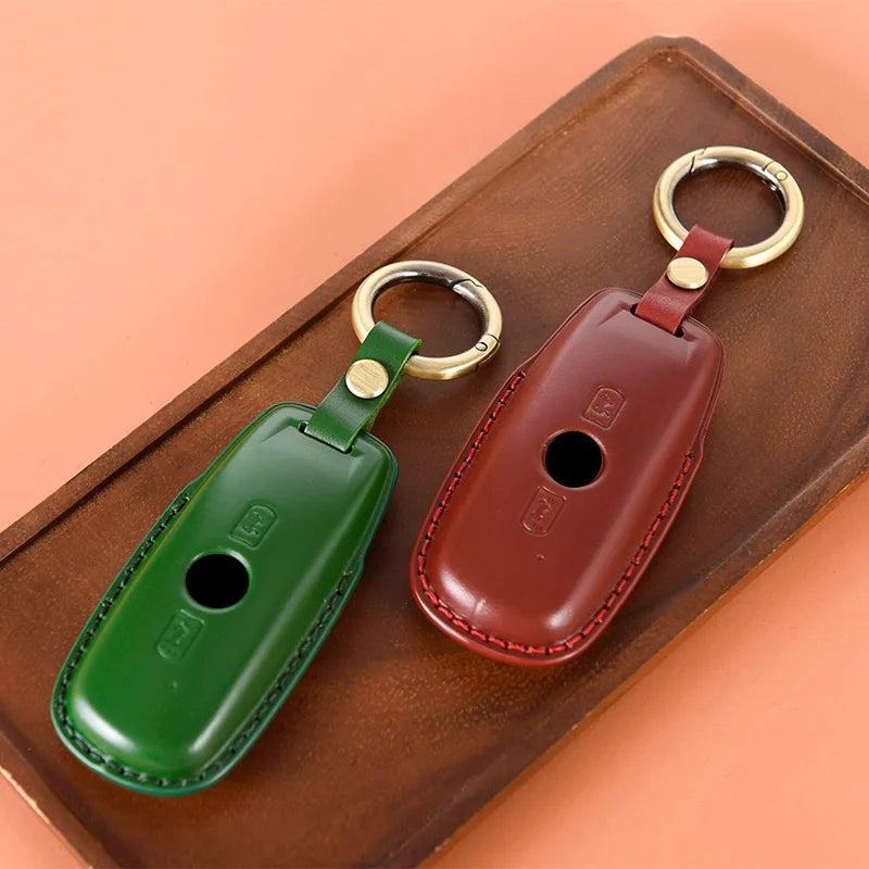 Leather Motorcycle Key Case For Honda GL1800 Gold Wing GoldWing CNC Key Cover Protection 2018 2019 2020