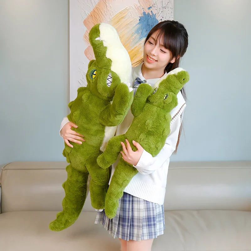 70/90/110cm Giant Soft Crocodile Plush Toy Bog Stuffed Animals Hug Cushion Lazy Sleeper Alligator Pillow For Boy Birthday Gift