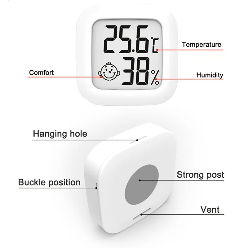 Mini LCD Digital Thermometer Hygrometer Indoor Room Electronic Temperature Humidity Meter Sensor Gauge Weather Station For Home