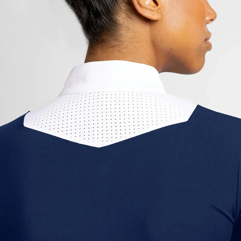 Mesh Equestrian Competition Shirts Professional Equine Equipment Horse Riding Base Layer Ladies Competition Show Shirt