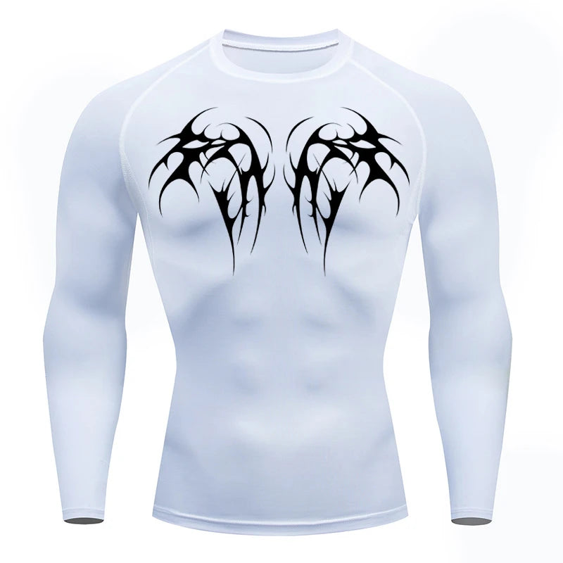 Y2K Men's Turtleneck Compression Shirt Quick Gym Fitness Dry Rash Guard Hight Neck Muscle Athletic Bodybuilding Shirts Cycling