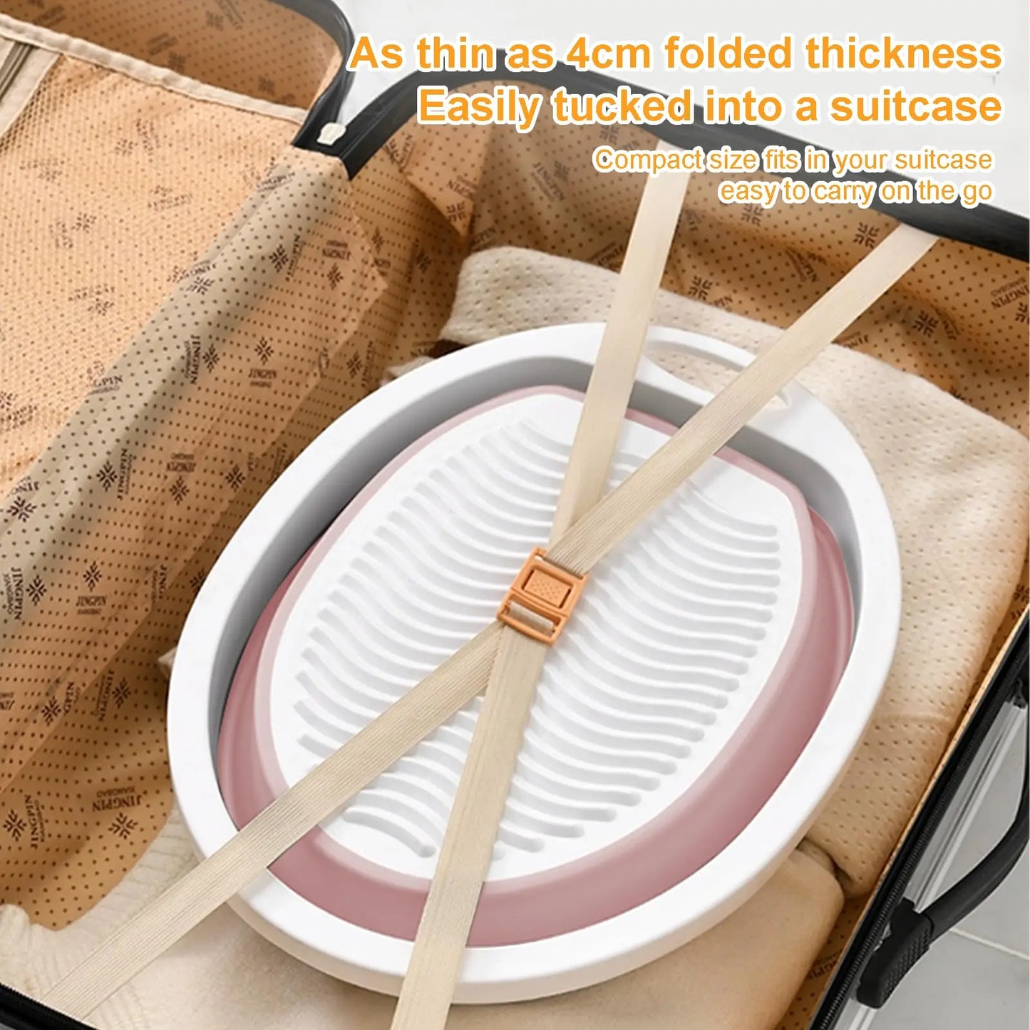Portable Hand Washing Foldable Basin With Brush Home School Dormitory Washboard Basin For Clothes Cleaning Tools
