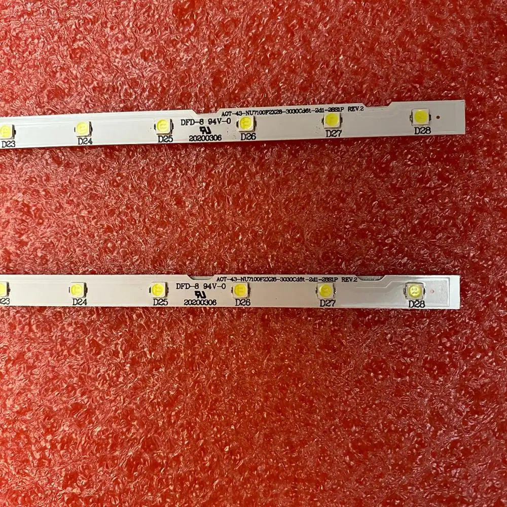 2pcs LED backlight Strip for Samsung 43NU7100 UE43NU7100 UE43NU7140U BN61-15482A UE43UN7020K UE40NU7120 UE43NU7140 UE43N5500