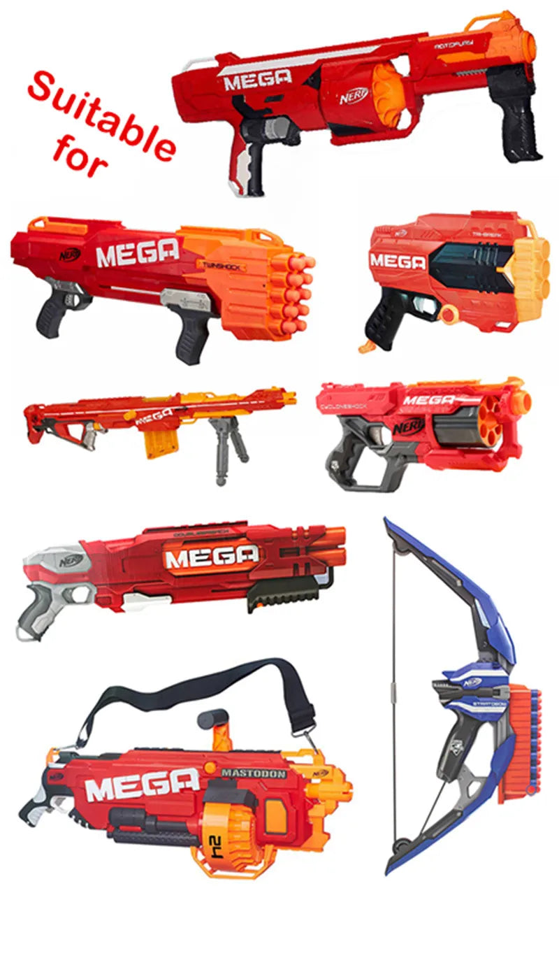 6/30/54/60pcs Mega for Nerf Sniper Rifle Darts Bullets Mega Foam Refill Darts Big Hole Head Bullets for Nerf Mega Kid Toy Gift