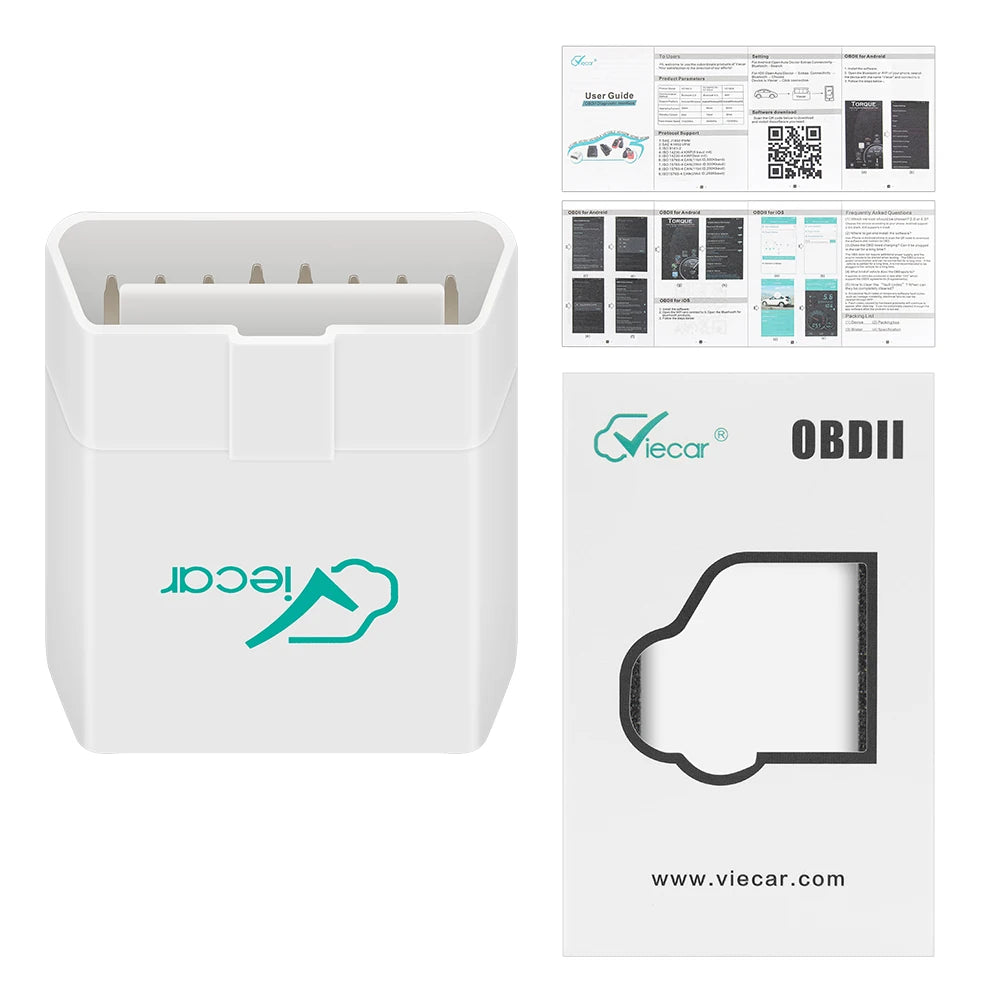 Viecar ELM327 V1.5 PIC18F25K80 ODB2 Scanner Auto Tools ELM 327 V1 5 Bluetooth-Compatible 4.0 For IOS OBD 2 OBD2 Car Diagnostic
