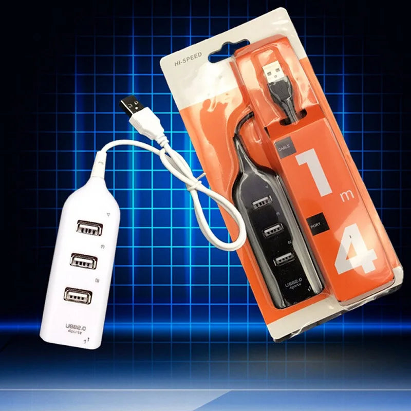 New Hi-Speed Hub Adapter USB Hub Mini USB 2.0 4-Port Splitter For PC Laptop Notebook Receiver Computer Peripherals Accessories