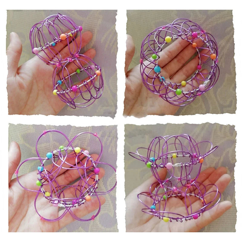 Children's Variety Flower Basket Toy Decompression Gift Flexible Magic Mandala Thirty-six Soft Steel Ring Fingertip Ornaments