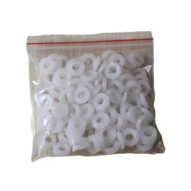 Nylon Washer for Drum Screw Drum Lug 100Pcs White Nylon Plastic Flat Washers Plane Spacer Insulation Seals Gasket Ring