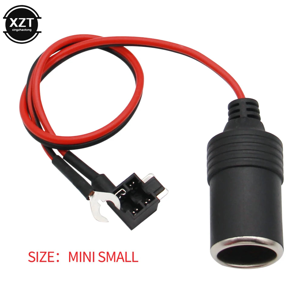 Hot Sell 1PC Pure Copper Car Cigarette Lighter Charger Cable Female Socket Plug Connector Adapter Cable Fuse