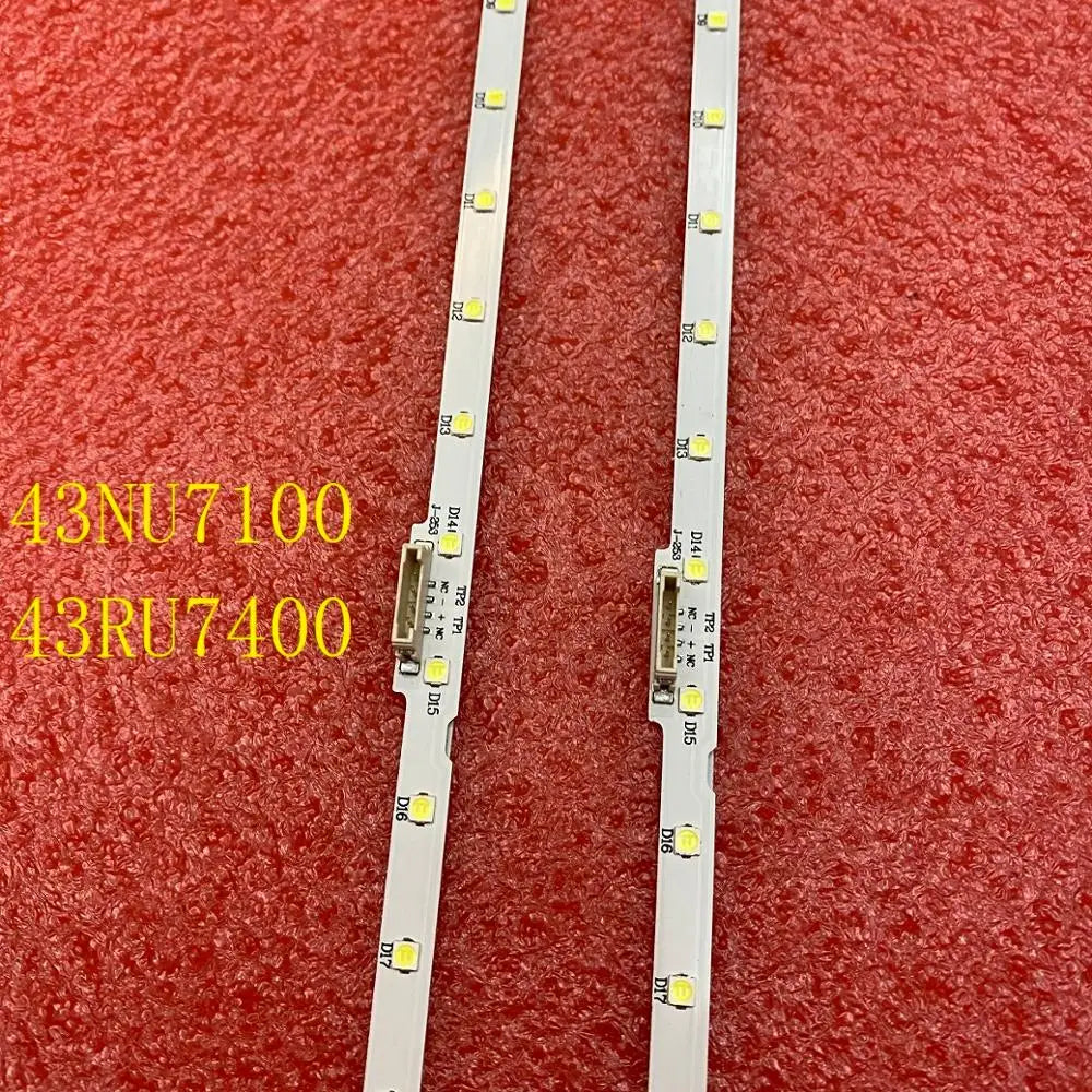 2pcs LED backlight Strip for Samsung 43NU7100 UE43NU7100 UE43NU7140U BN61-15482A UE43UN7020K UE40NU7120 UE43NU7140 UE43N5500