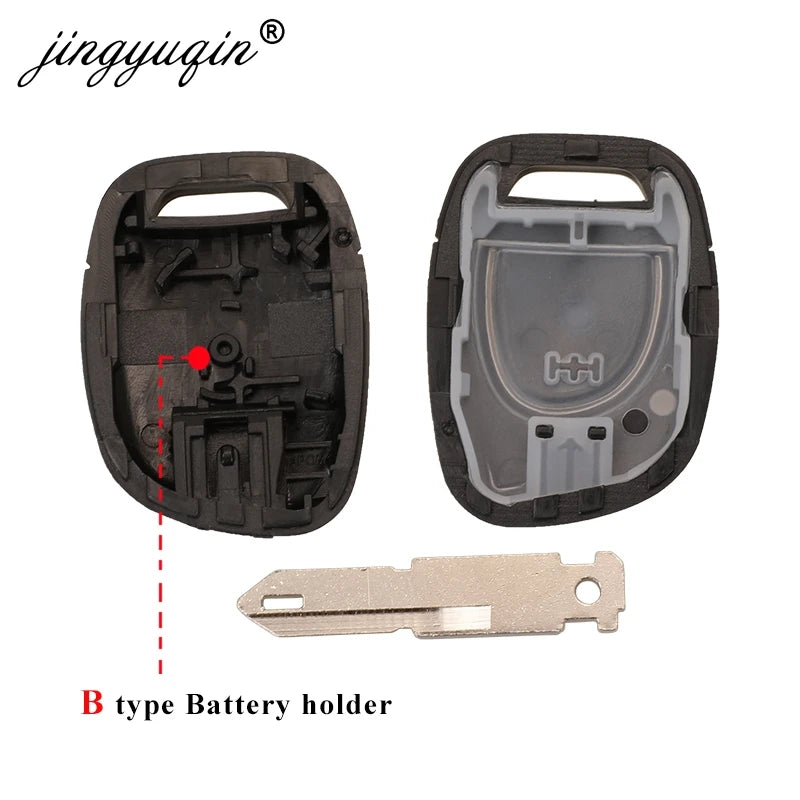 jingyuqin Remote NE73 Blade Key Shell Cover Case For RENAULT Twingo Clio Kangoo Master Simbol 1 Button NO Chip Key Fob Case