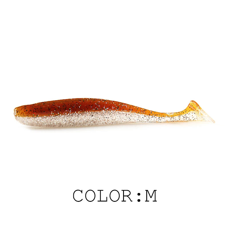 2021 NEW  Soft Lures 5CM 7.5CM 10CM  Baits Fishing Lure Leurre Shad Double Color Silicone Bait T Tail Wobblers