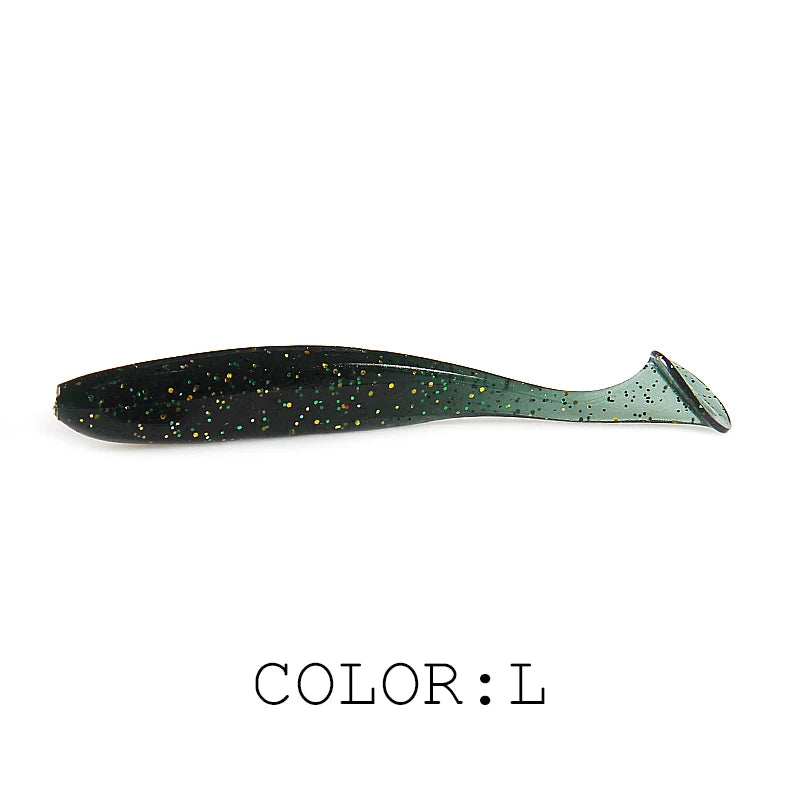 2021 NEW  Soft Lures 5CM 7.5CM 10CM  Baits Fishing Lure Leurre Shad Double Color Silicone Bait T Tail Wobblers