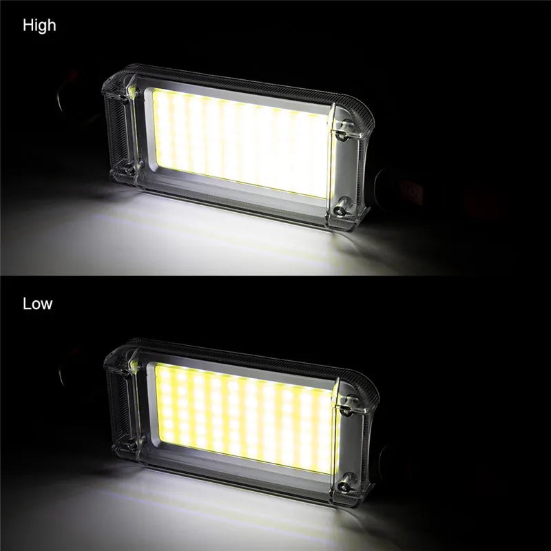 Portable Lantern Flashlight Power By 2*18650 Battery LED COB Magnetic Work Lighting Linternas for Camping Night Fishing Lamp