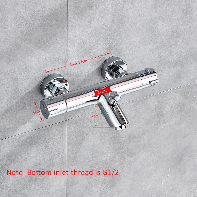 Thermostatic Shower Faucets Set Bathroom Thermostatic Mixer Tap Bathroom Mixer Mixing Valve Bathtub Faucet