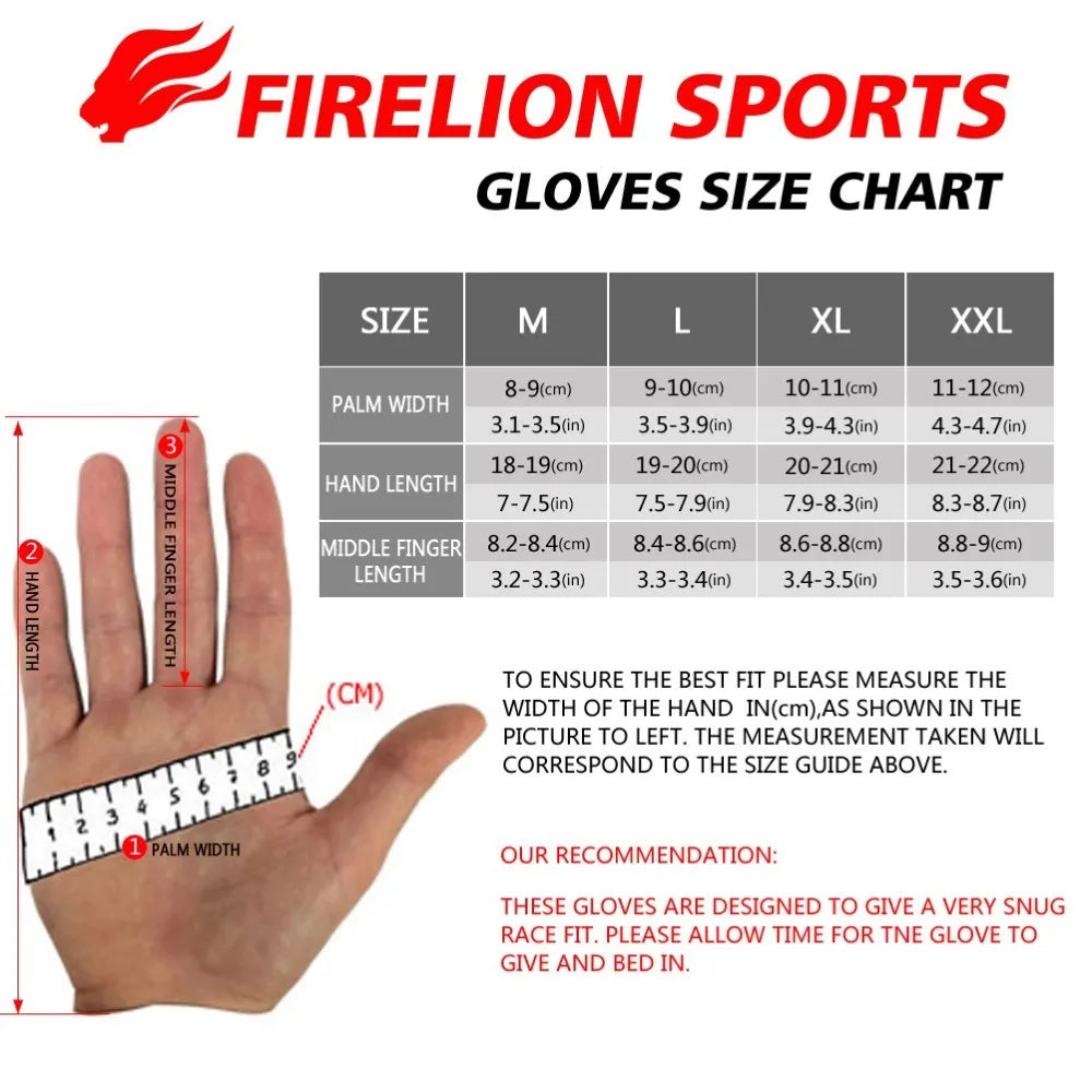 FIRELION Outdoor Full finger Gel Touch Screen Cycling Gloves Off Road Dirt Mountain Bike Bicycle MTB DH Downhill Motocross Glove