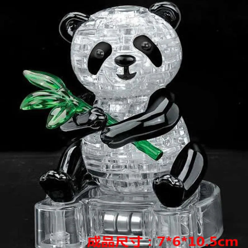 DIY 3D Plastic Jigsaw Puzzle Crystal Puzzle Assemble Children's Toy Animal Model Creative Room Decoration Interesting Gifts