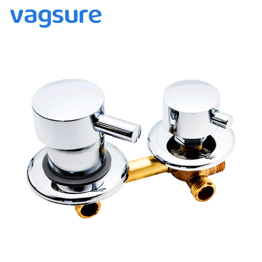 2/3/4/5 Ways Water Outlet Screw Thread Center Distance 10cm 12.5cm Mixing Valve Brass Bathroom Shower Mixer Faucet Tap Cabin