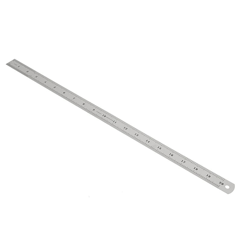 1Pcs High Quality 0.7mm Double Side Scale Stainless Steel Straight Ruler Measuring Tool 50cm Household Measurement Straight Rule