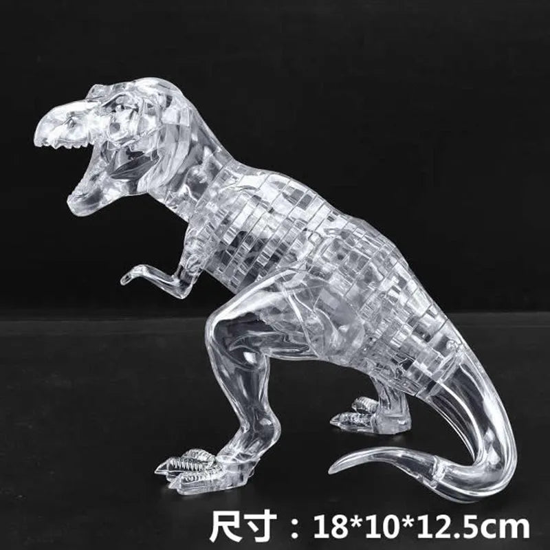 DIY 3D Plastic Jigsaw Puzzle Crystal Puzzle Assemble Children's Toy Animal Model Creative Room Decoration Interesting Gifts