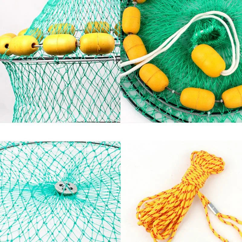 3-layer Outdoor Collapsible Fishing Net Buoyancy Live Bait Keep Fish Cage Gear Fishing Accessories