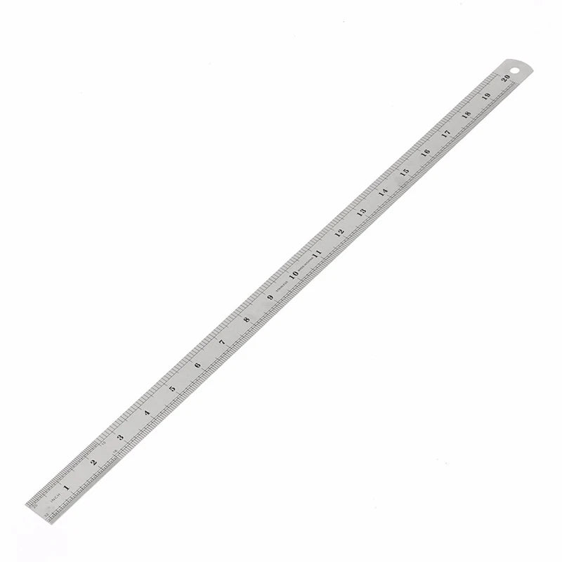 1Pcs High Quality 0.7mm Double Side Scale Stainless Steel Straight Ruler Measuring Tool 50cm Household Measurement Straight Rule