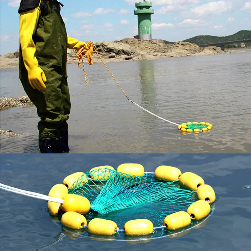 3-layer Outdoor Collapsible Fishing Net Buoyancy Live Bait Keep Fish Cage Gear Fishing Accessories