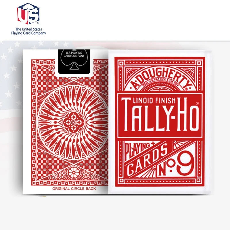 Tally-Ho No.9 Deck Fan/Round Back Playing Cards USPCC Collectible Poker Magic Card Games Magic Tricks Props for Magician