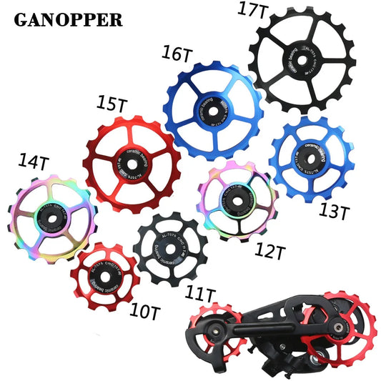 10T 11T 12T 13T 14T 15T 16T 17T MTB Road Bike Rear Derailleur Pulley Roller Ceramic Bearing Guide Jockey Wheel For Shimano Sram