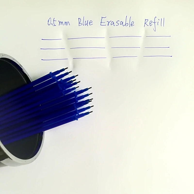12 Blue Erasable Gel Pen Refills Gel Ink Refills Friction Erasable Pens Fine Point 0.5 mm Perfect for Writing Planner Crossword