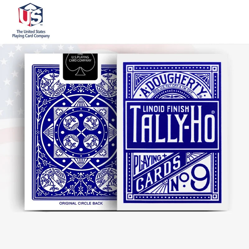 Tally-Ho No.9 Deck Fan/Round Back Playing Cards USPCC Collectible Poker Magic Card Games Magic Tricks Props for Magician