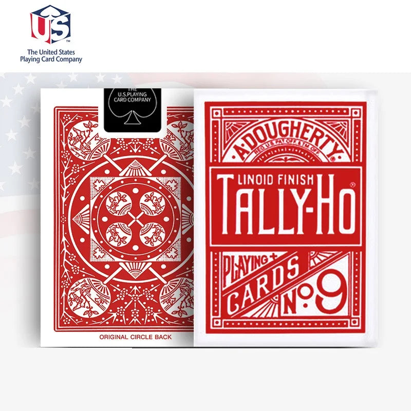 Tally-Ho No.9 Deck Fan/Round Back Playing Cards USPCC Collectible Poker Magic Card Games Magic Tricks Props for Magician