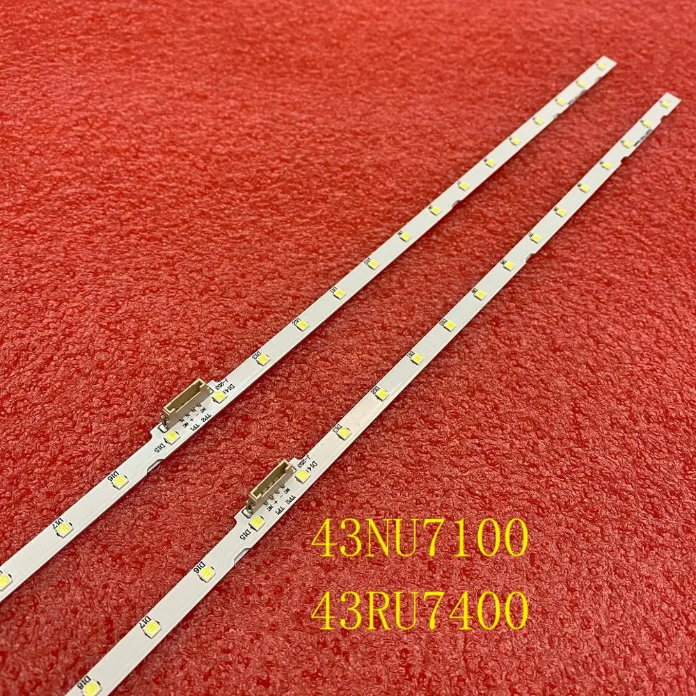2pcs LED backlight Strip for Samsung 43NU7100 UE43NU7100 UE43NU7140U BN61-15482A UE43UN7020K UE40NU7120 UE43NU7140 UE43N5500