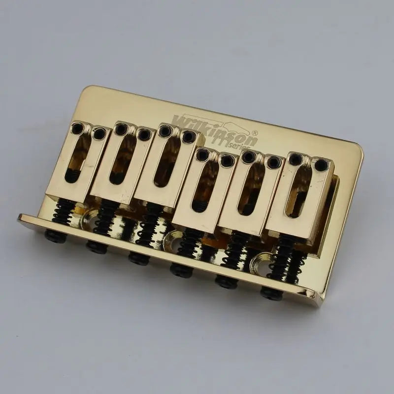 Wilkinson WOF01 Electric Guitar Fixed Bridge String Thru Bridge Steg Tailpiece String Spacing 10.5mm Silver Golden