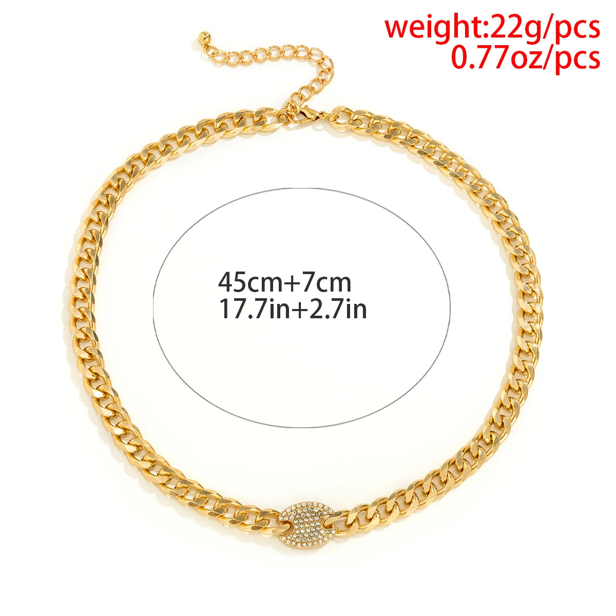 Ingemark Iced Out Rhinestones Tennis Chain Pendant Choker Necklace Hip Hop Curb Cuban CZ Bling Chunky Jewelry Steampunk Men New