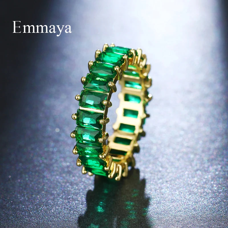 EMMAYA Silver Color Unique Design CZ  Paved Austrian Zircon Fashion Women Ring Jewelry