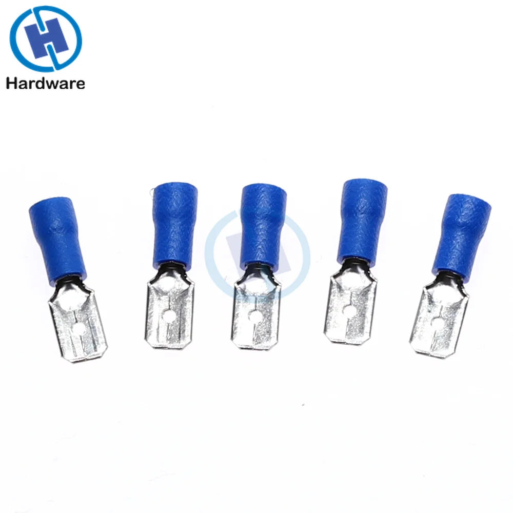 20/50/100Pcs Insulated Spade Crimp Wire Cable Connector 6.3mm Terminal Male Female Kit 16-14 AWG 22-16AWG 12-10AWG