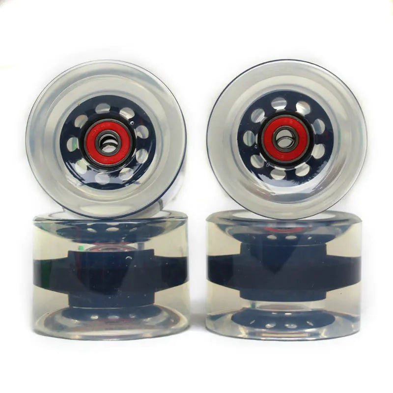 New Arrival Soft Skateboard Wheels PU 70MM Longboard Wheels Durable Super Cruiser Wheels Road Longboard ABEC-9 Bearings