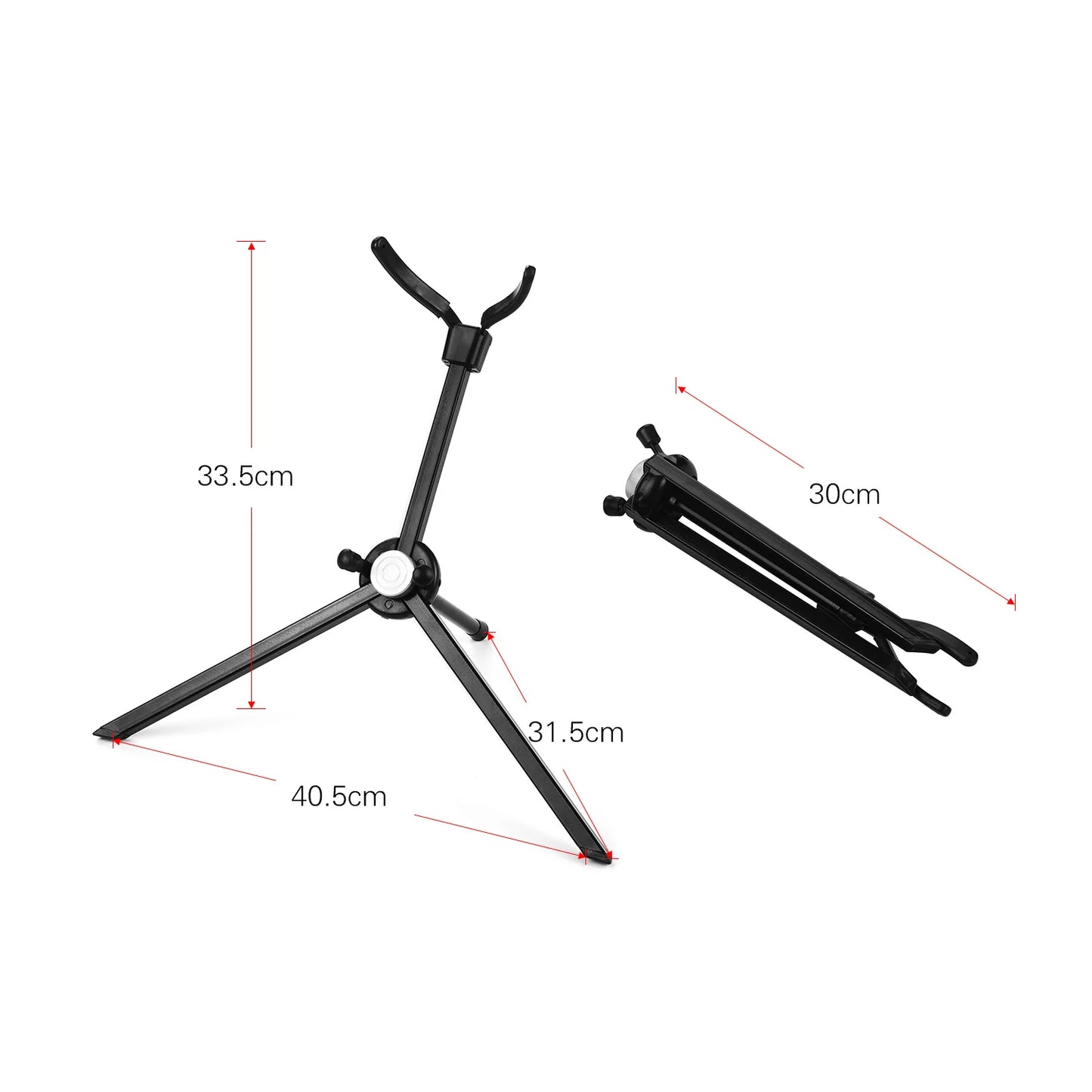 Portable Tenor Saxophone Stand Sax Floor Stand Holder Stainless Steel Foldable with Carry Bag