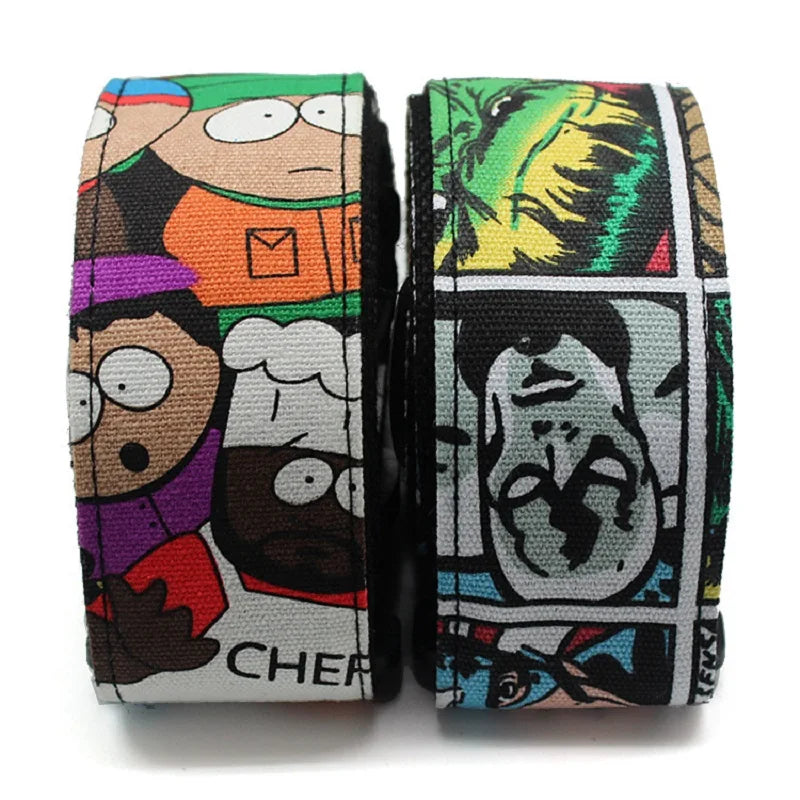 Cotton Guitar Strap Soft Belt With Cartoon Pattern PU Leather Head Adjustable Bass Electric Guitar Acoustic Guitarra Accessories