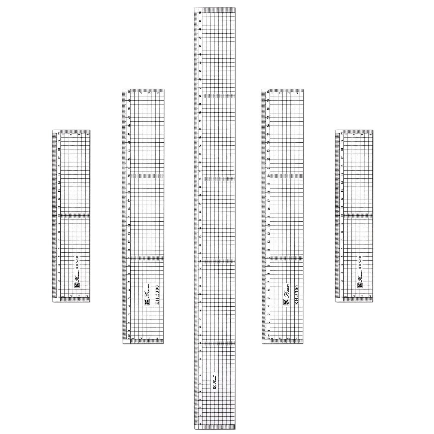 Transparent Ruler Board 20 30 50cm Students Writing Desk Pad PVC Grid Sewing Cutting Mats Drawing Clipboard Measuring Supplies