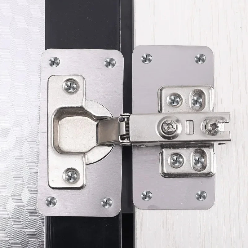 Stainless Steel Hinge Repair Plate For Cabinet Furniture Hinges Mounting Plate For Kitchen Cupboard Door Fixing Screws Hardware