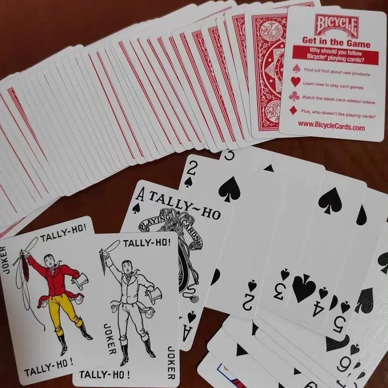 Tally-Ho No.9 Deck Fan/Round Back Playing Cards USPCC Collectible Poker Magic Card Games Magic Tricks Props for Magician
