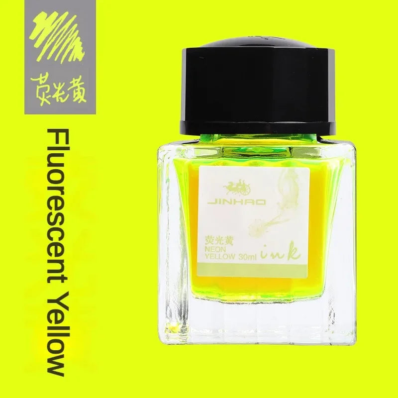 JINHAO 30/50/100ml Fountain Pen Ink Non-carbon Cartridge Refill Glass Bottled Fountain Pen Ink Stationery Office School Supplies